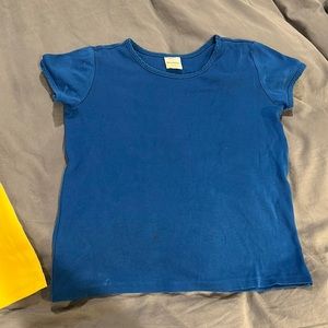 Good used condition Hanna Andersson blue Pima cotton tee shirt